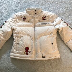 Ed Hardy by Christian Audigier down ski snowboard jacket. Youth XL-women’s small